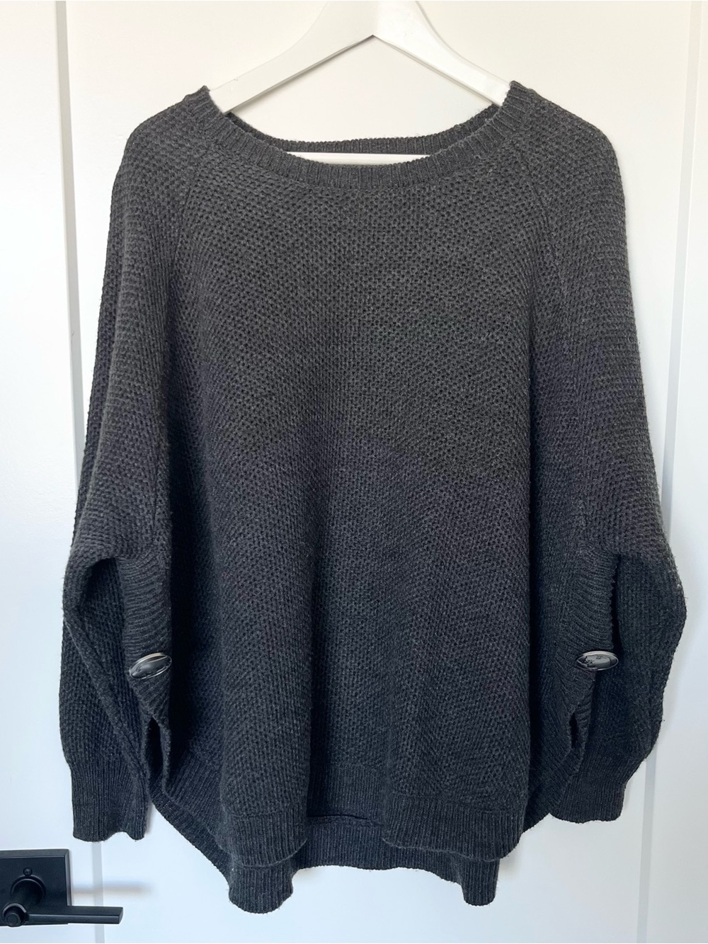 Cotton & Rye Outfitters Round Bottom Knit Sweater Buffalo Coins Gray Western XXL